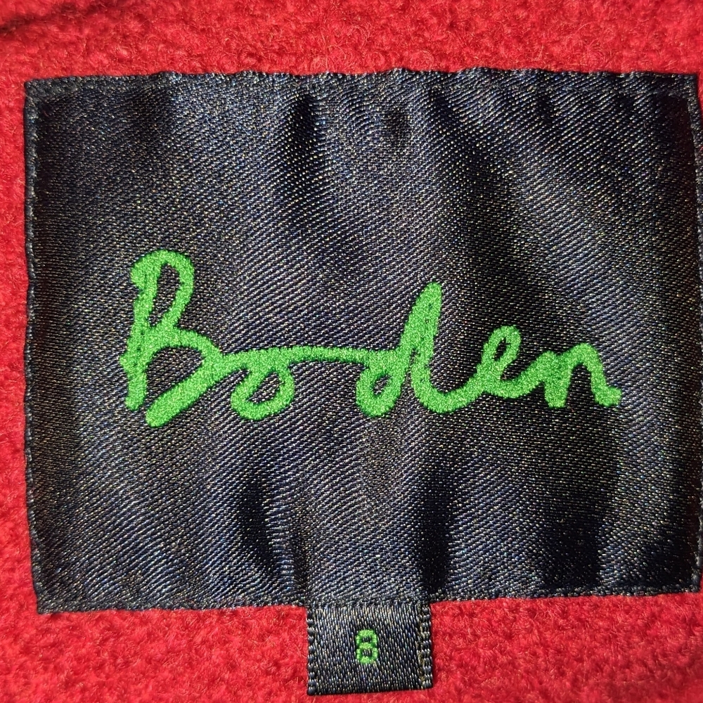 Boden Fuchsia Wool Blend Bouclé Cropped Jacket, Size 8 - Picture 4 of 8